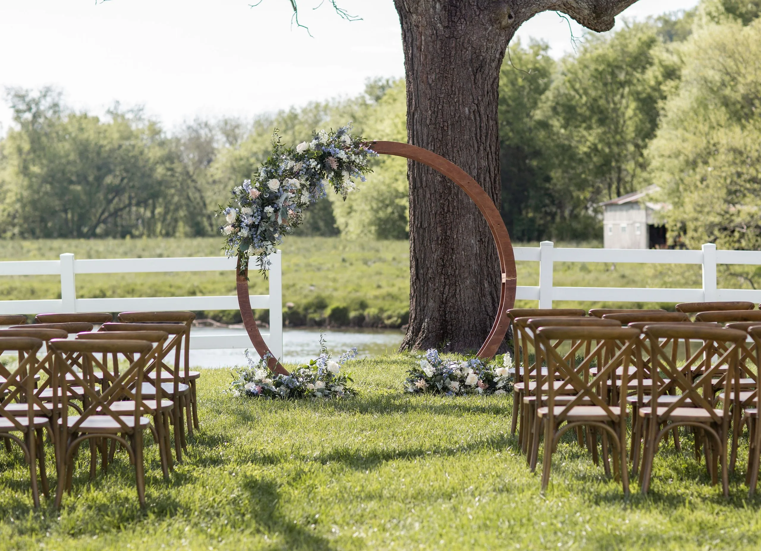 outdoor wedding setup