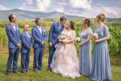 wedding party at Smoky Mountain wedding