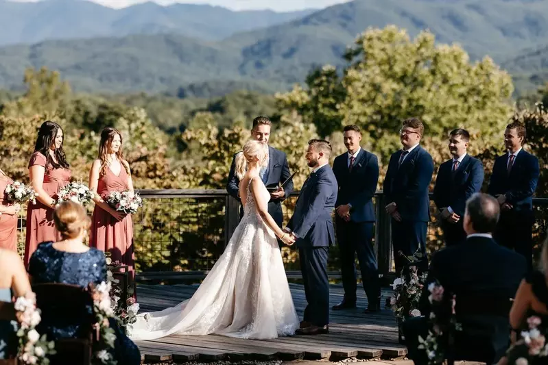 smoky mountain wedding with a view